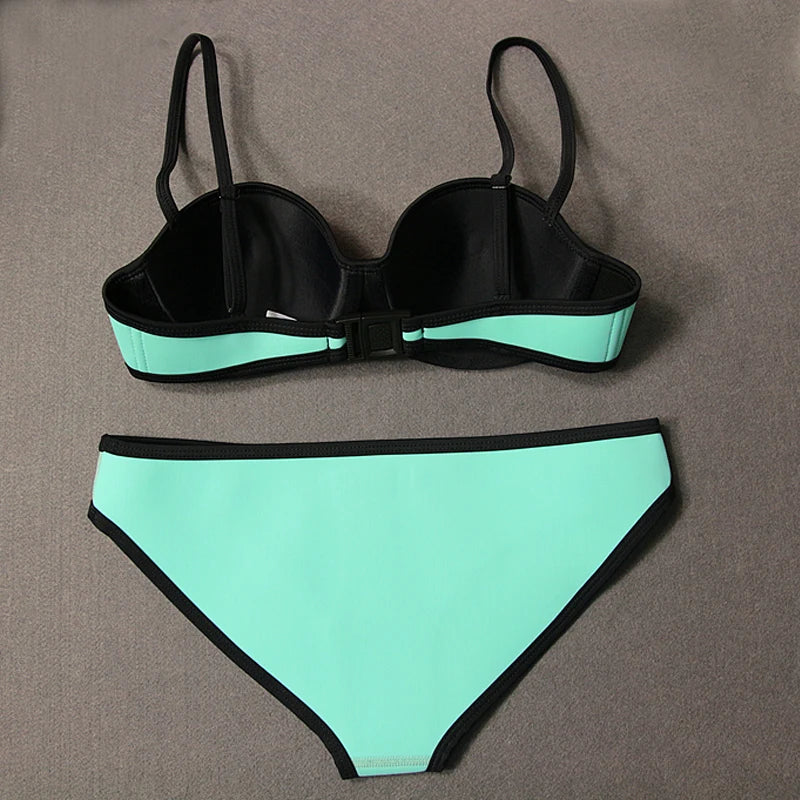 Women'S Clothes Colour Swimsuit Summer Beach Hot Spring Swimming Bikinis Swimsuit Two Piece Bikini Sexy Split Swimwear2021