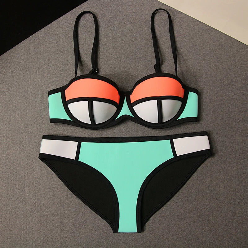 Women'S Clothes Colour Swimsuit Summer Beach Hot Spring Swimming Bikinis Swimsuit Two Piece Bikini Sexy Split Swimwear2021